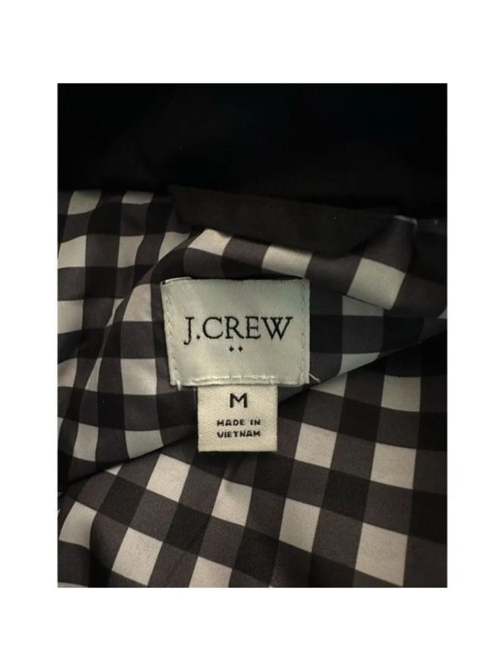 New! J.Crew Black Quilted Vest Sz M